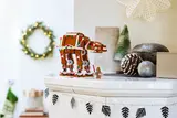 Gingerbread AT-AT on display.