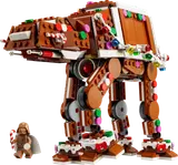 Gingerbread AT-AT with Darth Vader minifigure.