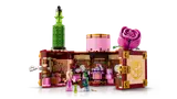 Open LEGO Dormitory with minifigures.