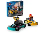 LEGO set box with two go-karts and drivers.