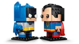 BrickHeadz Superman and Batman facing.