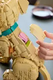 Hidden storage in LEGO puppy.