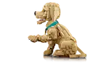 LEGO puppy's detailed side profile with raised paw.