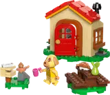 Goldie's cozy house and outdoor elements.