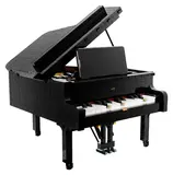 Grand Piano with smartphone on music stand.