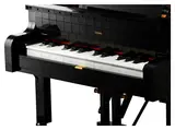 Detailed view of the LEGO piano keyboard.