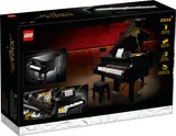 Rear view of LEGO Grand Piano 21323 box.