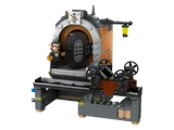 Gringotts™ Vault model with goblin and mine cart.