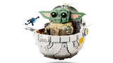 Grogu in open hover pram, dynamic