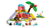 Minifigures play with guinea pigs.