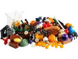 Pile of assorted Halloween LEGO bricks.