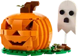 LEGO Halloween Pumpkin and Ghost build.