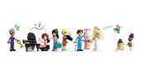 Minifigures with hotel accessories.