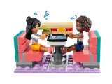 Minifigures at diner booth.