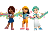 LEGO Friends character lineup.