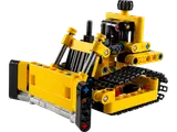 LEGO Technic 42163 bulldozer, front 3/4 view.