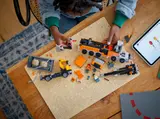 Building process with iPad instructions