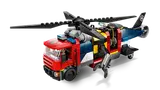 Fire truck front with helicopter rear.