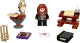 LEGO Hermione's Study Desk set components.