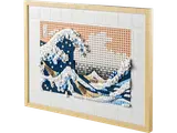 Angled view of the finished LEGO Great Wave.