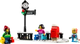 LEGO street accessories and minifigures.