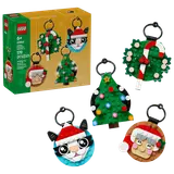 LEGO Holiday Ornament Selection 2 box and four ornaments.
