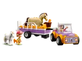 Car and trailer, side view.