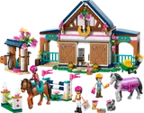 LEGO Friends Horse Stable with minifigures and horses.