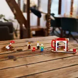 LEGO Hot Chocolate Stand disassembled, showing components.