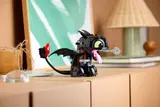 LEGO Toothless on a dresser.
