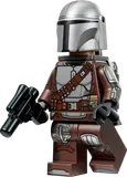 Close-up of The Mandalorian LEGO minifigure.