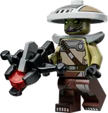 Close-up of Nikto Guard LEGO minifigure.