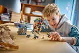 Child playing with LEGO 75451 set.