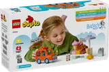 LEGO Duplo Bluey box back with play benefits.