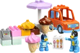 LEGO Duplo Bluey Ice Cream Trip set with characters and van.