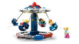 Overhead view of LEGO swing ride.