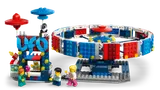 Angled view of LEGO UFO ride.