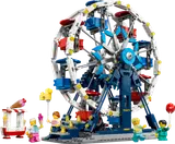 LEGO Creator Ferris Wheel with minifigures and ice cream stand.