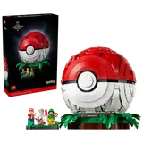Poké Ball model, box, and minifigures.