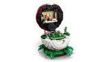 Angled view of open Poké Ball.