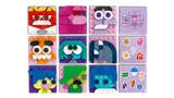 Inside Out 2 emotion face tiles and stickers.