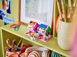 Inside Out 2 Mood Cubes on a shelf.