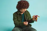 Child playing with set