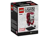 Back of LEGO BrickHeadz Iron Man Mark V box.