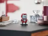 Iron Man Mark V BrickHeadz on a desk.