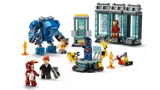 Dynamic Iron Man lab battle.