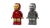 Detailed view of Iron Man and War Machine minifigures.