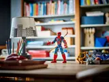 Iron Spider-Man on a desk.