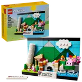 Box and built LEGO Italy set.