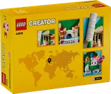 Back of LEGO Italy Postcard box.
